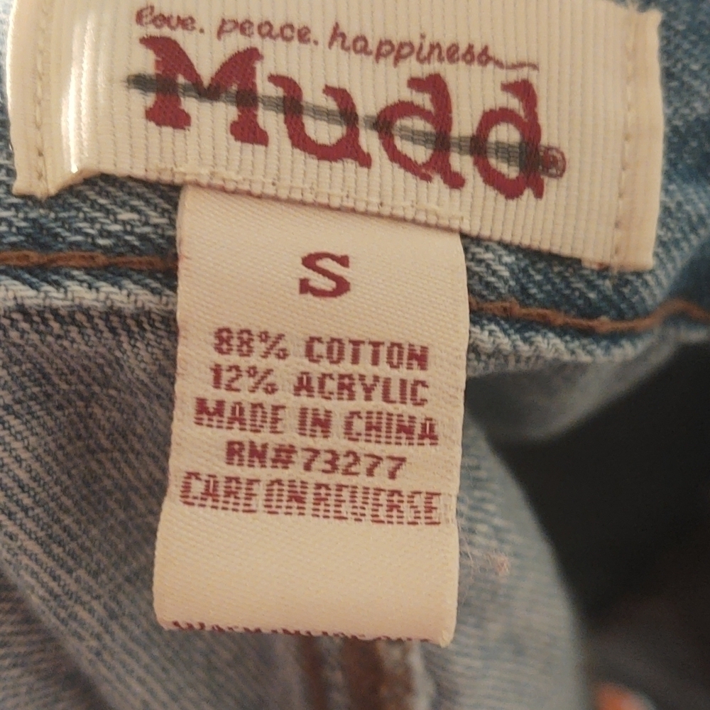 Mudd Light Wash Shortalls/Short Denim Overalls Sz S - Picture 8 of 8